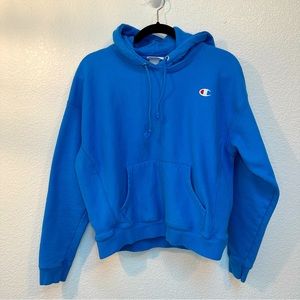 CHAMPION Kid’s Reverse Weave Hoodie, Kids Large in Blue